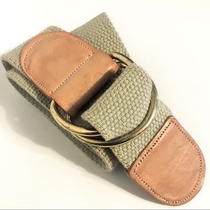 VINTAGE LIKE NEW. FORENZA wide belt w/leather trim